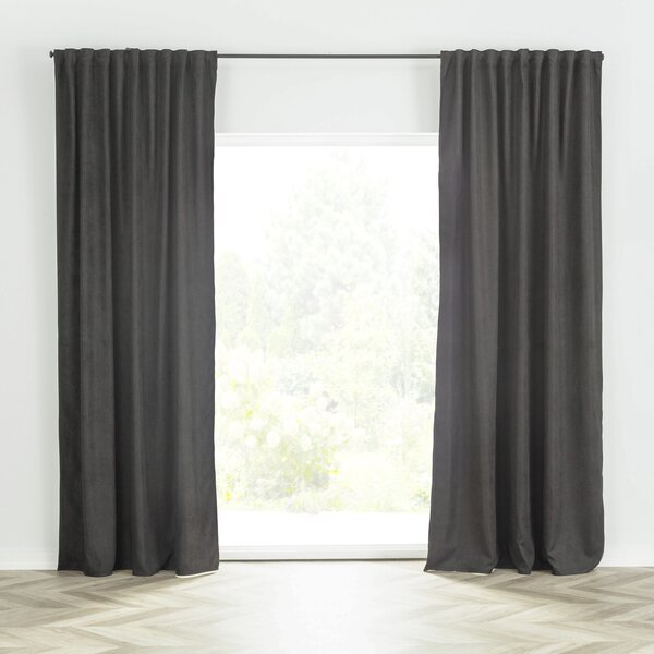 Hotový závěs BASIC s řasící páskou 140x260cm černý
