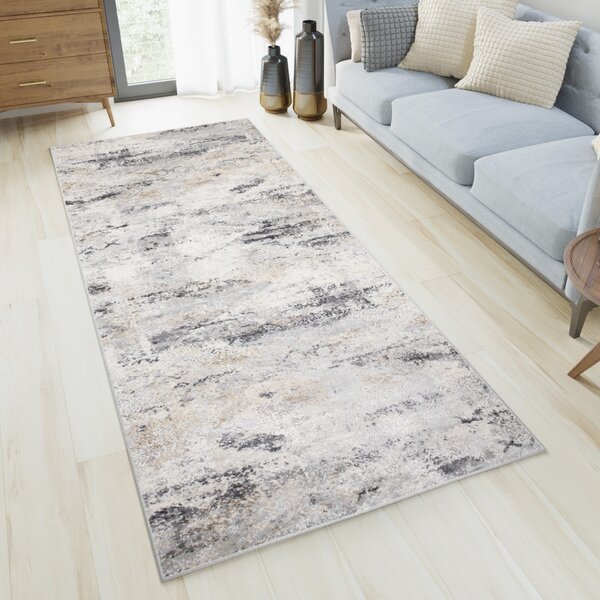 Makro Abra Moderní kusový koberec PORTLAND G500A bílý béžový Rozměr: 80x150 cm