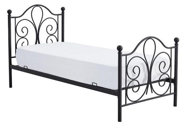 Jednolůžková postel 90 cm Patience (bez matrace) (černá)