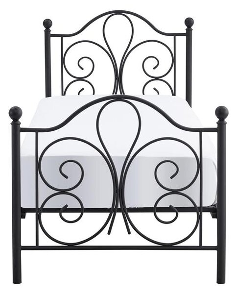 Jednolůžková postel 90 cm Patience (bez matrace) (černá)
