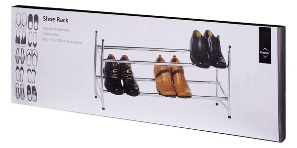 Kovový teleskopický stojan na boty ve stříbrné barvě – Premier Housewares