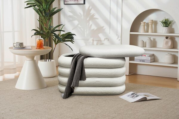 TRUHLOVÁ LAVICE, dřevo, textil, 85/42/42 cm Xora - Taburety