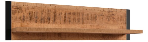 NÁSTĚNNÁ POLICE, přírodní barvy, černá, 110/28/23 cm MID.YOU - Nástěnné police, Online Only