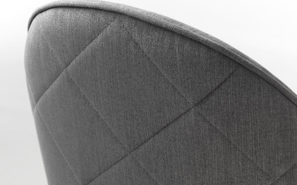Šedé čalouněné jídelní křeslo s područkami Minto – Unique Furniture