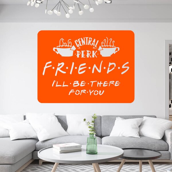 Živá Zeď Samolepka Přátelé Friends Barva: černá