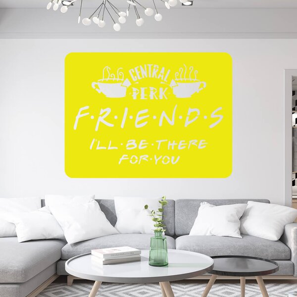 Živá Zeď Samolepka Přátelé Friends Barva: černá