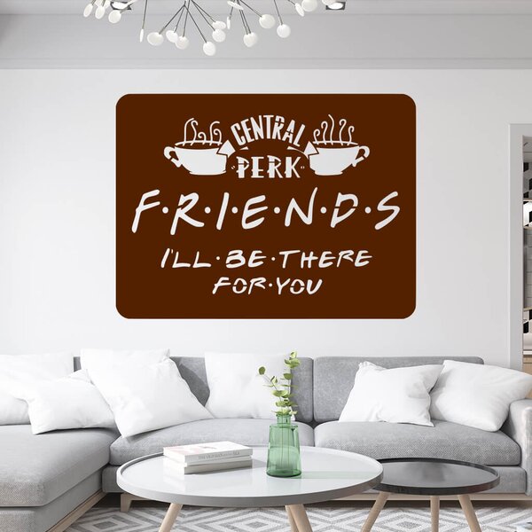 Živá Zeď Samolepka Přátelé Friends Barva: černá