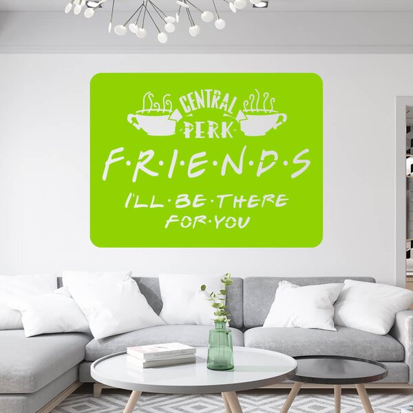 Živá Zeď Samolepka Přátelé Friends Barva: černá
