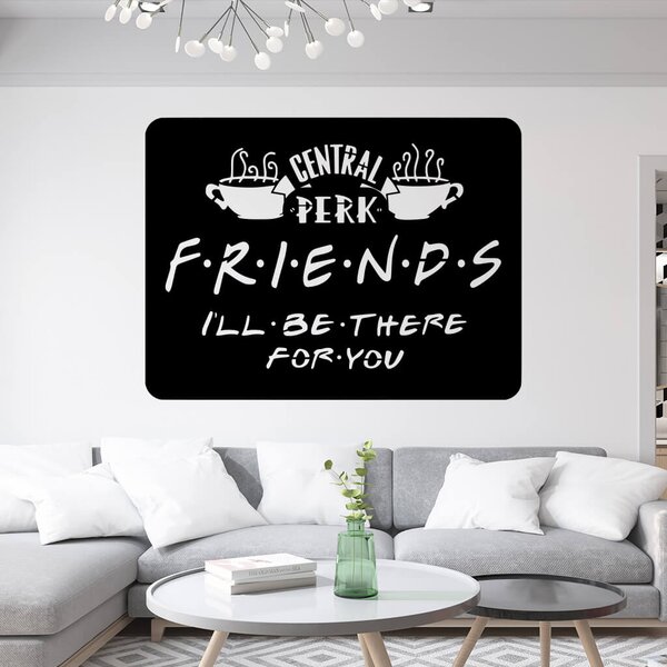 Živá Zeď Samolepka Přátelé Friends Barva: černá