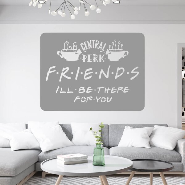 Živá Zeď Samolepka Přátelé Friends Barva: černá