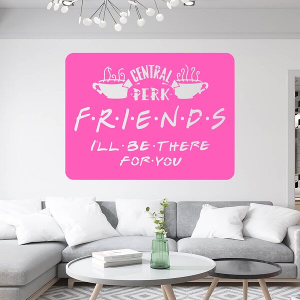 Živá Zeď Samolepka Přátelé Friends Barva: černá