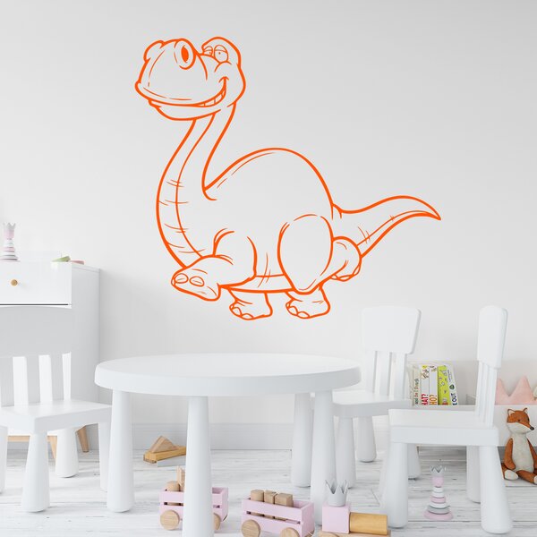 Živá Zeď Samolepka Brontosaurus Barva: černá