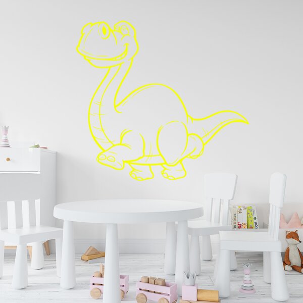 Živá Zeď Samolepka Brontosaurus Barva: černá