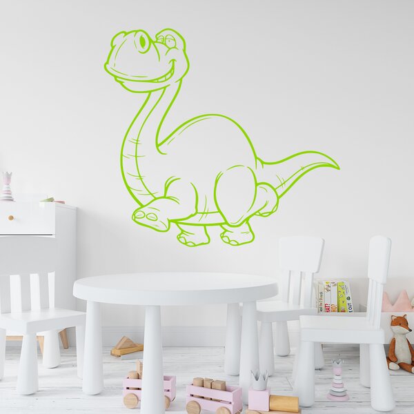 Živá Zeď Samolepka Brontosaurus Barva: černá