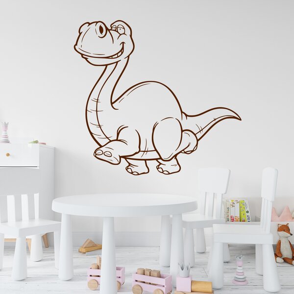 Živá Zeď Samolepka Brontosaurus Barva: černá