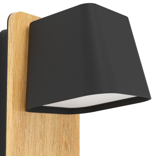 Eglo 390009 - Nástěnné svítidlo RUSCIO 1xE27/40W/230V černá/hnědá