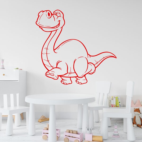 Živá Zeď Samolepka Brontosaurus Barva: černá