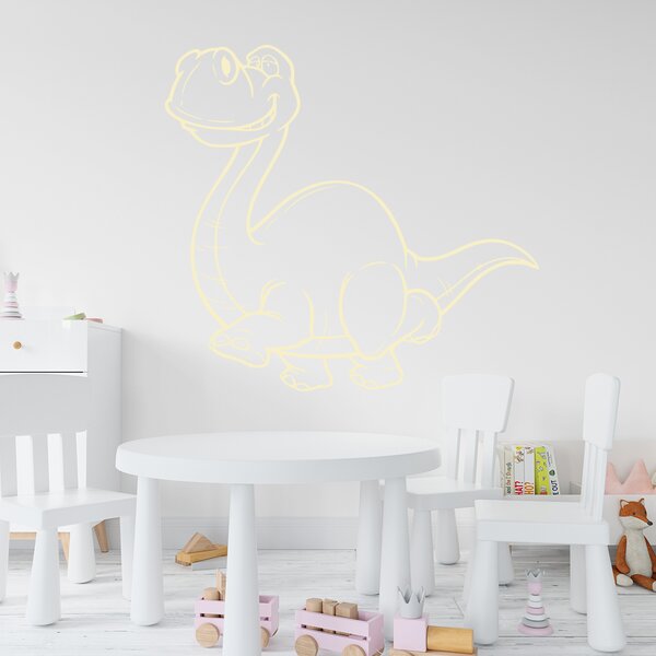 Živá Zeď Samolepka Brontosaurus Barva: černá