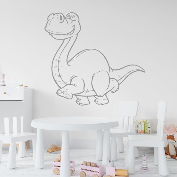 Živá Zeď Samolepka Brontosaurus Barva: černá