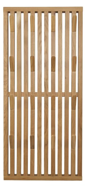 Věšákový panel z dubového dřeva v přírodní barvě 46x100x8 cm Parco – Spinder Design
