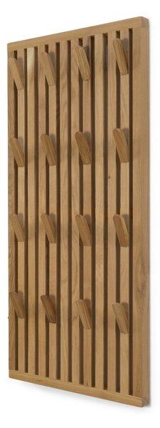Věšákový panel z dubového dřeva v přírodní barvě 46x100x8 cm Parco – Spinder Design