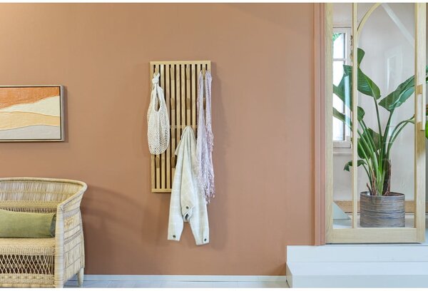 Věšákový panel z dubového dřeva v přírodní barvě 46x100x8 cm Parco – Spinder Design