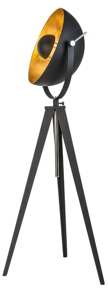 Stojací lampa BOWY černá/zlatá