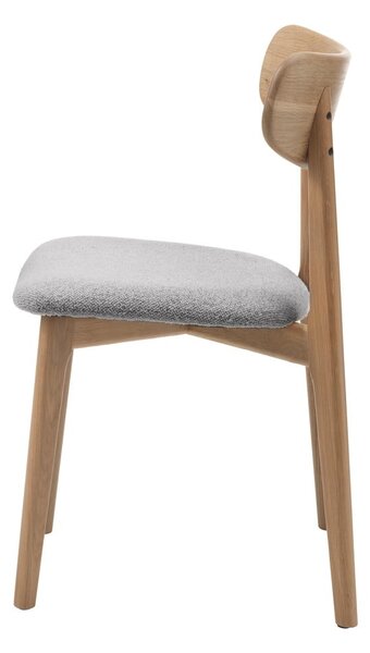 Jídelní židle ve světle šedo-přírodní barvě Elim – Unique Furniture