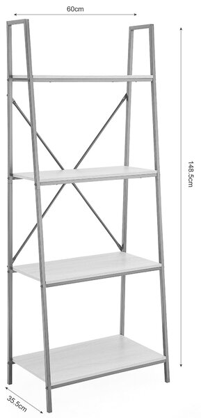 REGÁL, přírodní barvy, černá, železo, 60,5/148,5/34 cm Xora - Online Only regály & police, Online Only