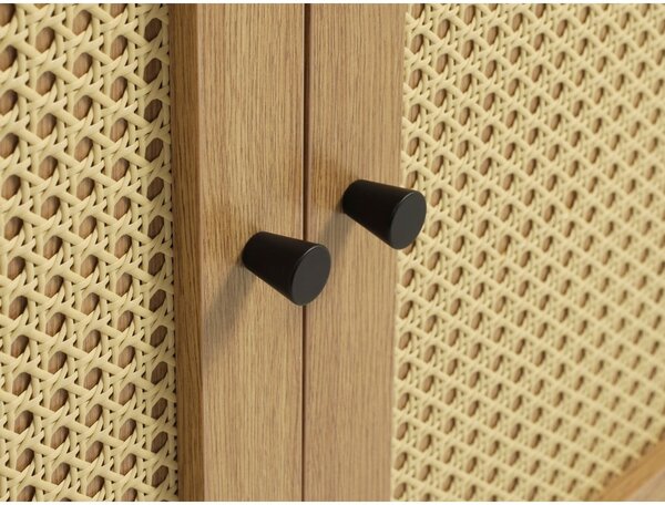 Nízká komoda v dekoru dubu v přírodní barvě 140x80 cm Pensacola – Unique Furniture