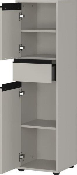 Šedá vysoká úzká koupelnová skříňka 33x121 cm Lemont – Germania
