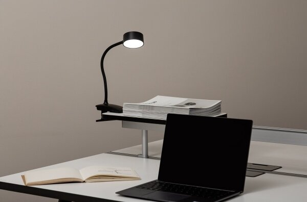 Top Light-LED Stm. doty. stolní lampa s klip. BELLA LED/4,8W/5V 3000-6500K černá