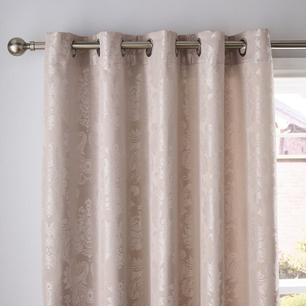 Béžové damaškové závěsy v sadě 2 ks 168x183 cm Damask Jacquard – Catherine Lansfield