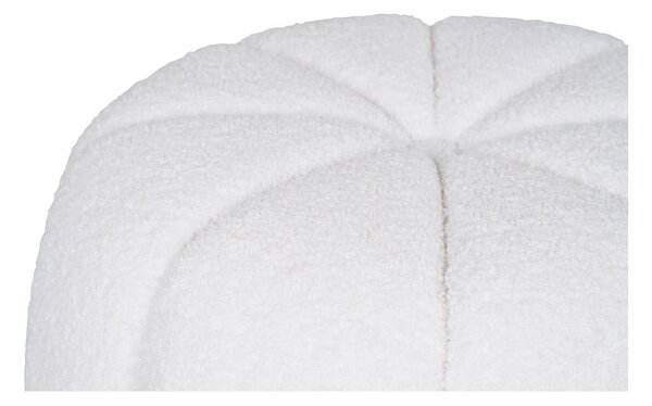 Bílý taburet z textilie bouclé Paisley – House Nordic