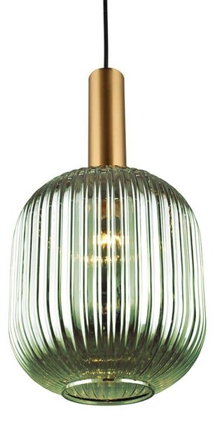 Toolight Rea, Skleněné závěsné stropní svítidlo APP462-1CP Green, OSW-00592