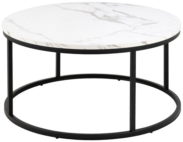KONFERENČNÍ STOLEK, černá, bílá, kov, kompozitní dřevo, 80/80/40 cm MID.YOU - Konferenční stolky, Online Only