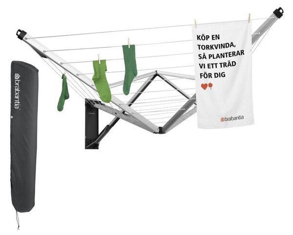 Venkovní nástěnný sušák na prádlo WallFix 24m – Brabantia