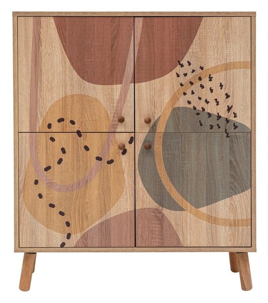 Skříňka v dekoru dubu v přírodní barvě 95x111 cm Multilux – Kalune Design