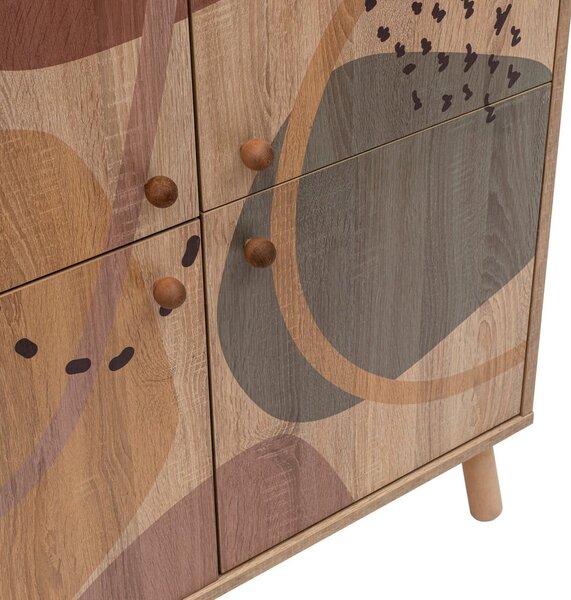 Skříňka v dekoru dubu v přírodní barvě 95x111 cm Multilux – Kalune Design