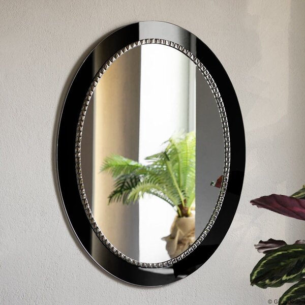 GieraDesign Zrcadlo Bracelet Owal Black Rozměr: 55 x 75 cm