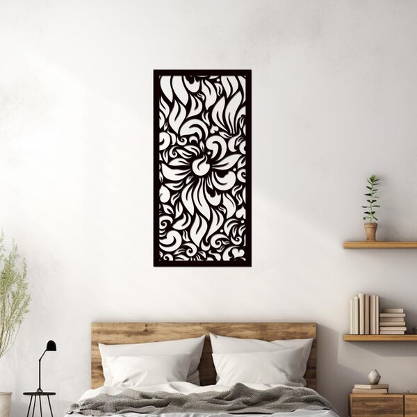 Dřevo života | Dekorační panel Anthurion | Rozměry (cm): 20x40 | Barva: Černá