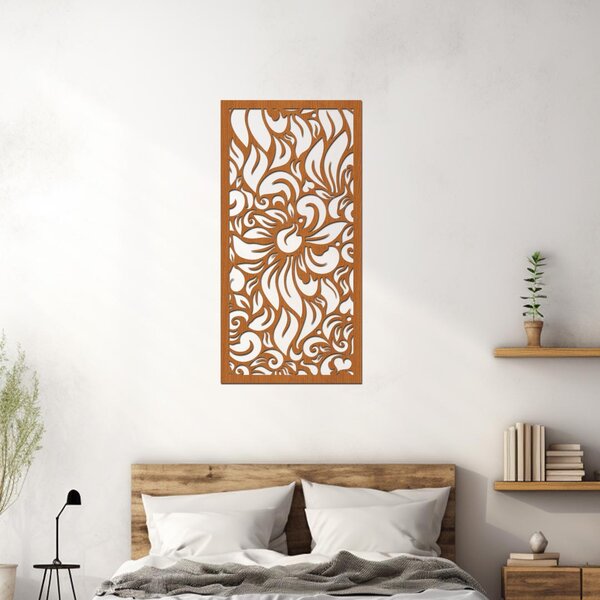 Dřevěný dekorační panel Anthurion | Rozměry (cm): 20x40 | Zvolte barvu dekoru: Ořech