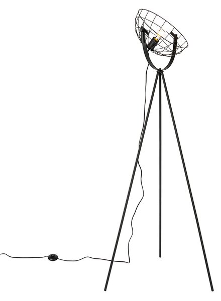 Průmyslová stojací lampa stativ černá 35 cm nastavitelná - Hanze