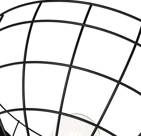 Průmyslová stojací lampa černá 50 cm nastavitelná - Hanze
