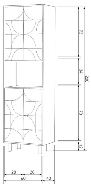 -25 % Dny MOMENTI– WOOOD Hnědá mangová skříň Tamia 200 x 60 cm
