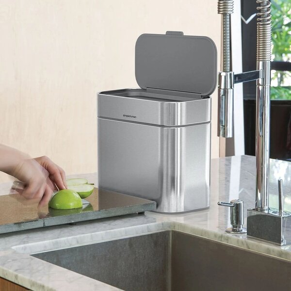 Šedá nádoba na kompostovatelný odpad 4 l - simplehuman