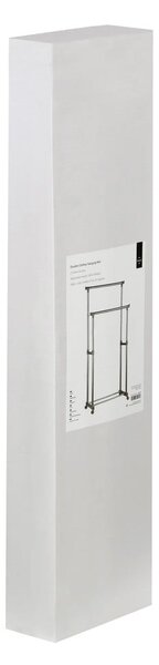Kovový teleskopický/pojízdný stojan na oblečení ve stříbrné barvě – Premier Housewares