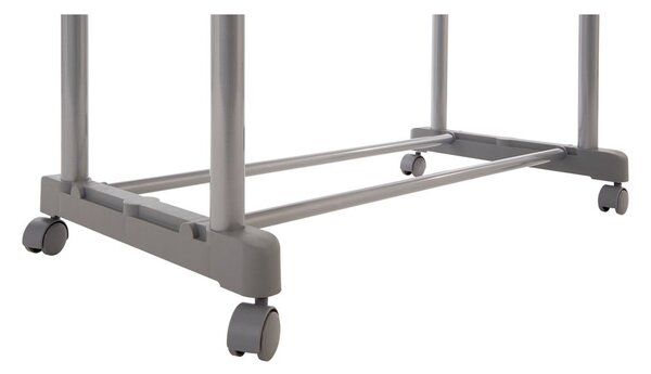 Kovový teleskopický/pojízdný stojan na oblečení ve stříbrné barvě – Premier Housewares