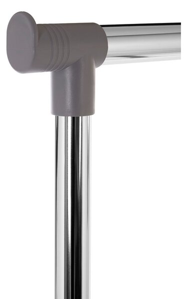 Kovový teleskopický/pojízdný stojan na oblečení ve stříbrné barvě – Premier Housewares