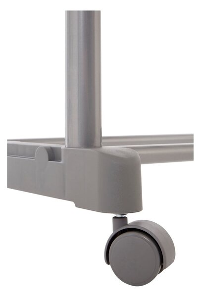 Kovový teleskopický/pojízdný stojan na oblečení ve stříbrné barvě – Premier Housewares